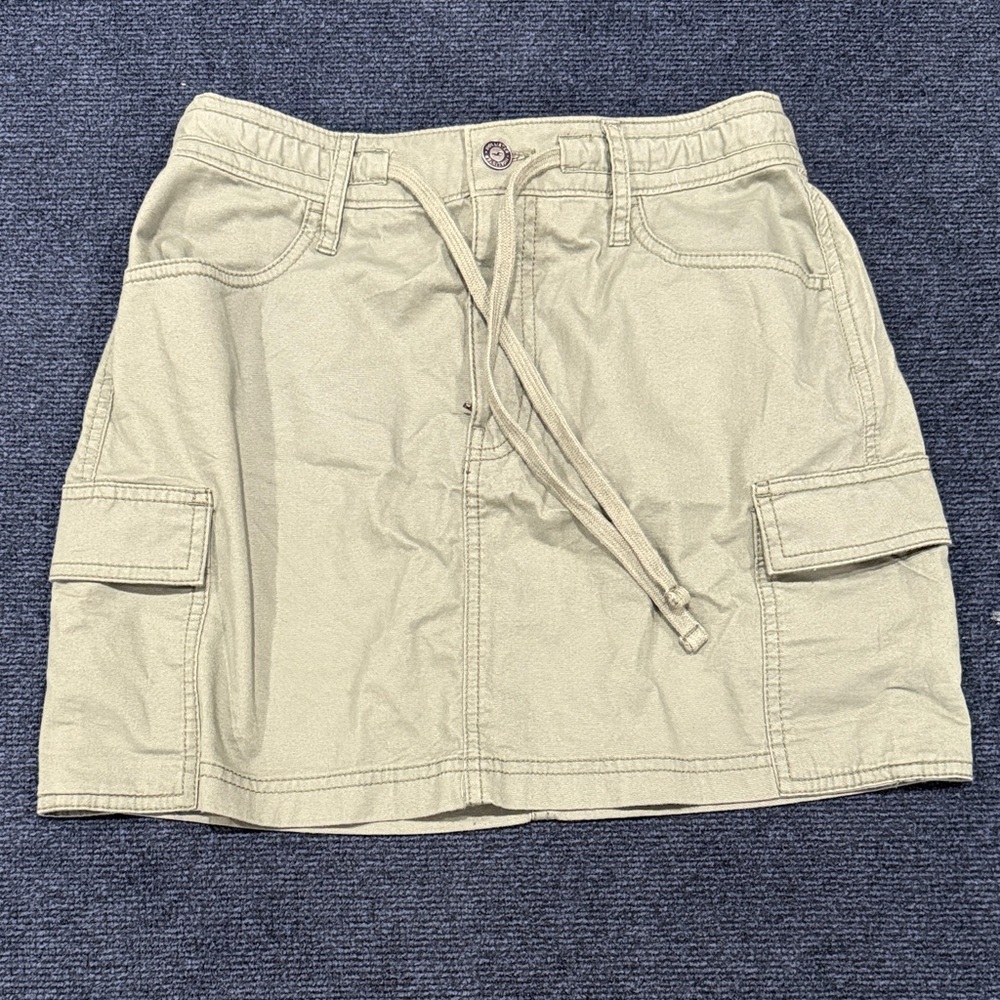 Green Cargo Mini Skirt